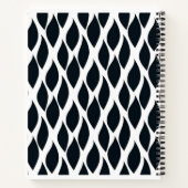 Schwarzes Gittermuster Notizblock (Rückseite)