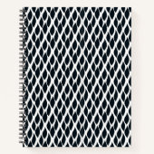 Schwarzes Gittermuster Notizblock (Vorderseite)