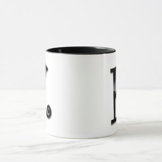 Schwarzes Glanz-Monogramm - K Tasse (Zentrum)