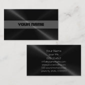 Schwarzes glänzendes Edelstahl-Metall 4 Visitenkarte (Vorne/Hinten)