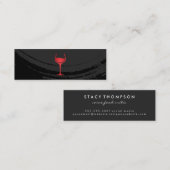 Schwarzes Glas Mini Visitenkarte (Vorne/Hinten)