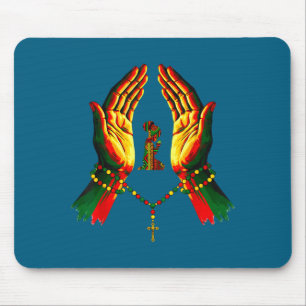 Schwarzes Glaubensgebet Afrikanisches Erbe Christl Mousepad