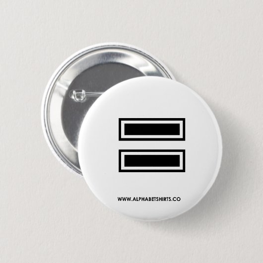 Schwarzes Gleichgestelltes Button (Vorne & Hinten)