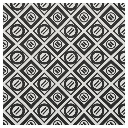Schwarzes Gleichheitszeichen-geometrisches Muster Stoff (Muster)