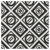 Schwarzes Gleichheitszeichen-geometrisches Muster Stoff (Nahaufnahme)