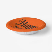 Schwarzes Glitter Frohes Halloween Pappteller (Gewinkelt)