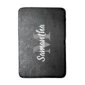 Schwarzes Glitzer-Muster Badematte (Vorderseite Vertikal)