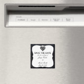 Schwarzes Glitzer Schwarzes Herz speichern Datum M Magnet (In Situ (Geschirrspüler))