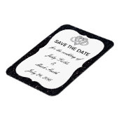 Schwarzes Glitzer Unendliches Herz speichern Sie d Magnet (Linke Seite)