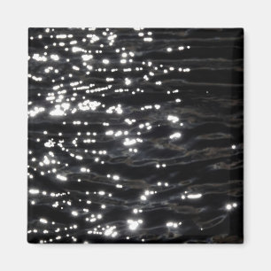 Schwarzes glitzerndes Wasser Magnet