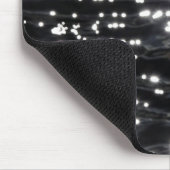 Schwarzes glitzerndes Wasser Mousepad (Ecke)