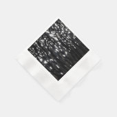 Schwarzes glitzerndes Wasser Serviette (Ecke)