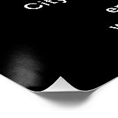 Schwarzes Glossy Poster mit Markenbezeichnung (Ecke)