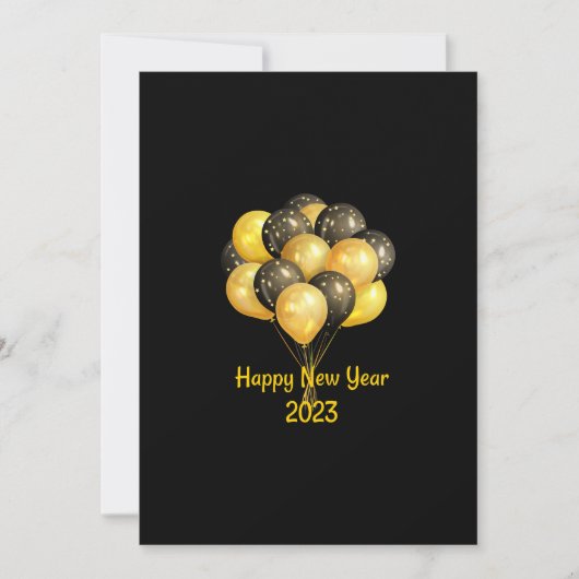 Schwarzes Glück im neuen Jahr 2023 Einladung (Vorderseite)