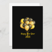 Schwarzes Glück im neuen Jahr 2023 Einladung (Vorne/Hinten)