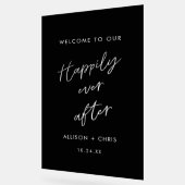 Schwarzes Glück je nach Hochzeit Willkommen Acrylschild (Winkel)