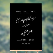 Schwarzes Glück je nach Hochzeit Willkommen