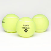 Schwarzes glückliches Barkday Tennisbälle (Multi)