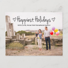 Schwarzes glücklichstes Ferien Foto Postkarte