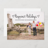 Schwarzes glücklichstes Ferien Foto Postkarte (Vorne/Hinten)