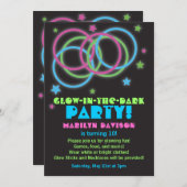 Schwarzes Glühen in den dunklen Rings-Party Einlad Einladung (Vorne/Hinten)