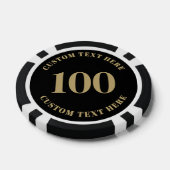 Schwarzes Gold 100 nummeriert Pokerchips (Einzeln)