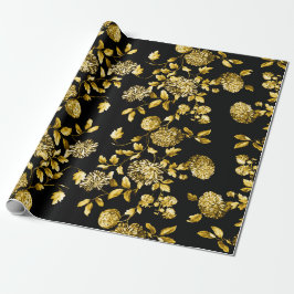 Schwarzes Gold 2 BlumenToile Geschenkpapier