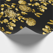 Schwarzes Gold 2 BlumenToile Geschenkpapier (Ecke)