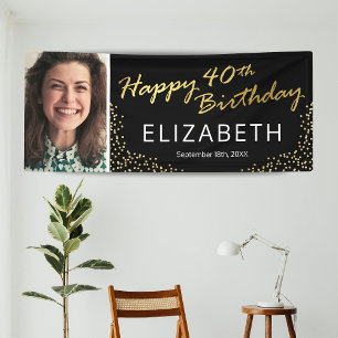 Schwarzes Gold 40. Geburtstagsbild Banner