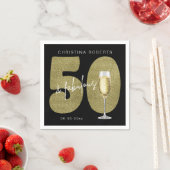 Schwarzes Gold 50 & Fantastischer Geburtstag  Serviette (Beispiel)