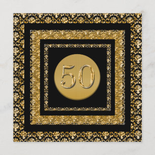 Schwarzes Gold 50. Geburtstag "jedes Ereignis" Einladung