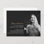 Schwarzes Gold 50 und fabelhaftes Art Deco Foto 50 Postkarte (Vorne/Hinten)