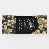 Schwarzes Gold 60. Geburtstag Tür Banner (Horizontal)
