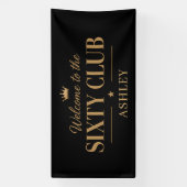Schwarzes Gold 60. Geburtstags-Willkommensgruß Banner (Vertikal)