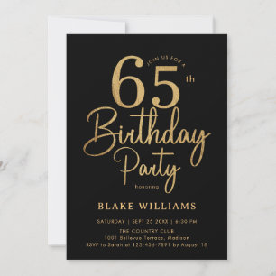 Schwarzes Gold 65. Geburtstag Einladung