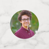 Schwarzes Gold Abschluss 3 Foto fett formatierte T Konfetti (Klein Vorderseite)