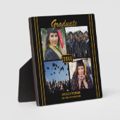 Schwarzes Gold Abschluss 4 - Collage Keepake Fotoplatte (Vorderseite)