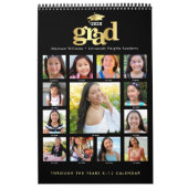 Schwarzes Gold Abschluss K-12 FotoCollage 15 Monat Kalender (Titelbild)