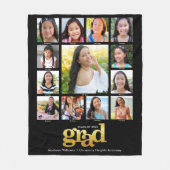 Schwarzes Gold Abschluss K-12 FotoCollage Moderne Fleecedecke (Vorderseite)