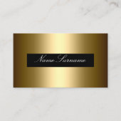 Schwarzes Gold Abstrakt stilvolles Unternehmen Visitenkarte (Vorderseite)