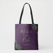 Schwarzes Gold-Achat Lila Mutter der Braut Tasche (Vorderseite)