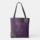 Schwarzes Gold-Achat Lila Mutter der Braut Tasche (Rückseite)
