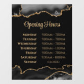 Schwarzes Gold Agate Öffnungszeiten Fensterheber Fensteraufkleber (Blatt)