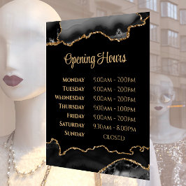 Schwarzes Gold Agate Öffnungszeiten Fensterheber Fensteraufkleber