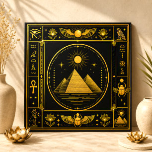 Schwarzes Gold-Ägypten-Pyramiden-Luxus-Dekor-Kunst Fliese