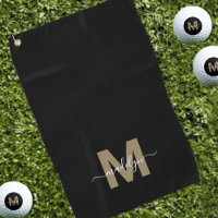 Schwarzes Gold Anfangsname Monogram