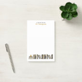 Schwarzes Gold Apfel Bücherregal Personalisierter Post-it Klebezettel (Büro)
