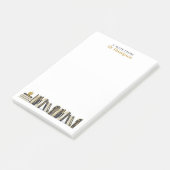 Schwarzes Gold Apfel Bücherregal Personalisierter Post-it Klebezettel (angewinkelt)