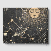 Schwarzes Gold Astrologisches Muster Gästebuch (Rückseite)