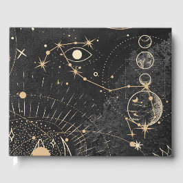 Schwarzes Gold Astrologisches Muster Gästebuch